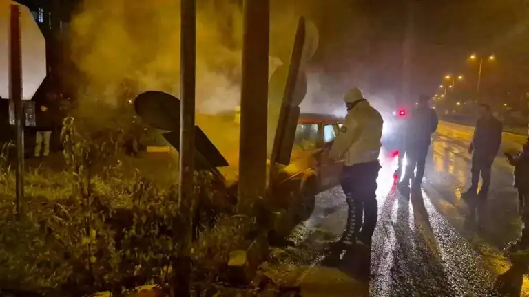 Alkollü Sürücü, Trafik Kazasına Neden Oldu!